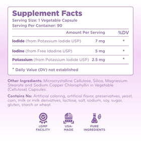 Clear Formulas Complément Alimentaire Iode 12,5 mg - dosage de 12,5 mg par capsule