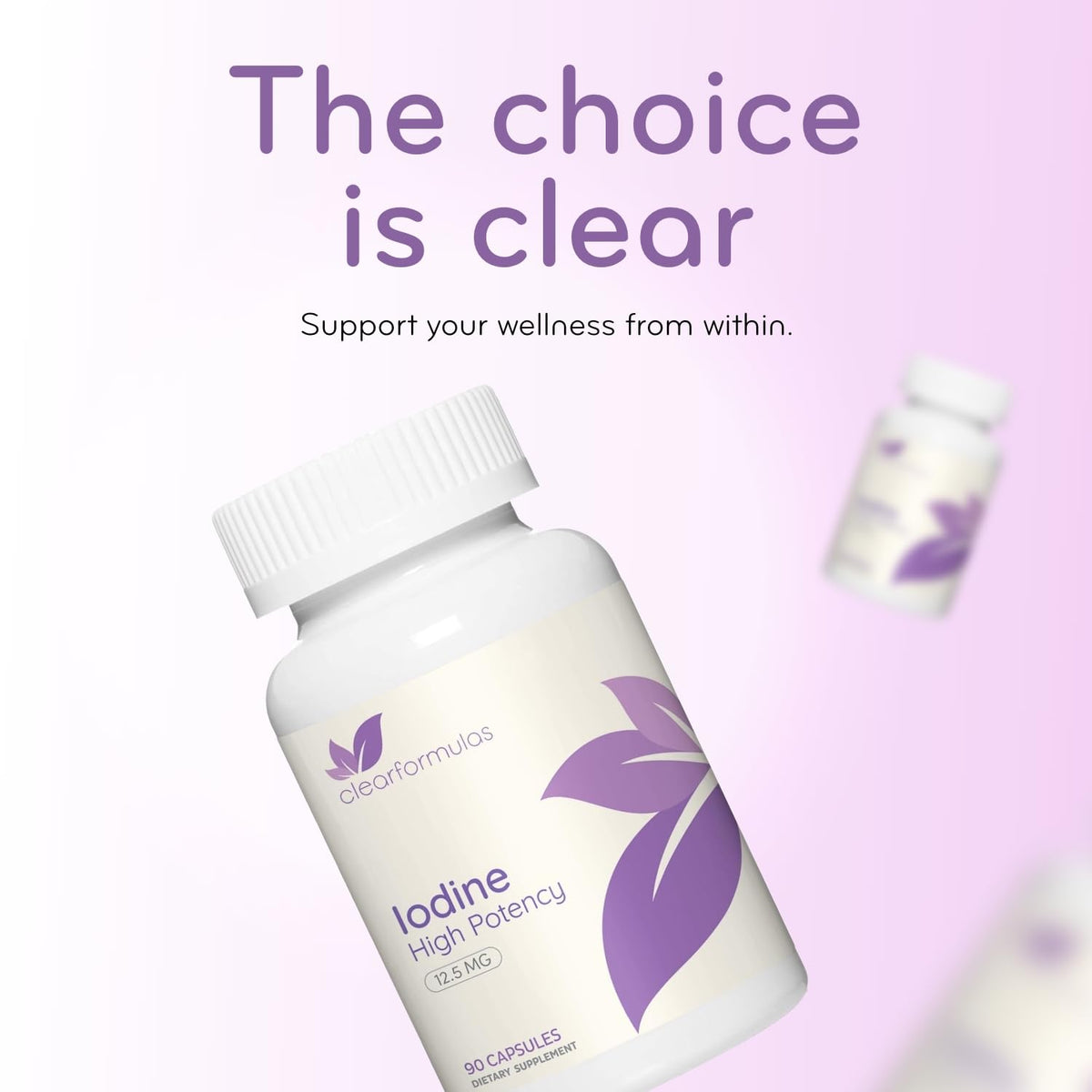 Clear Formulas Complément Alimentaire Iode 12,5 mg - vue du produit sur une table