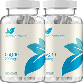 Clear Formulas CoQ10 200mg capsules front view