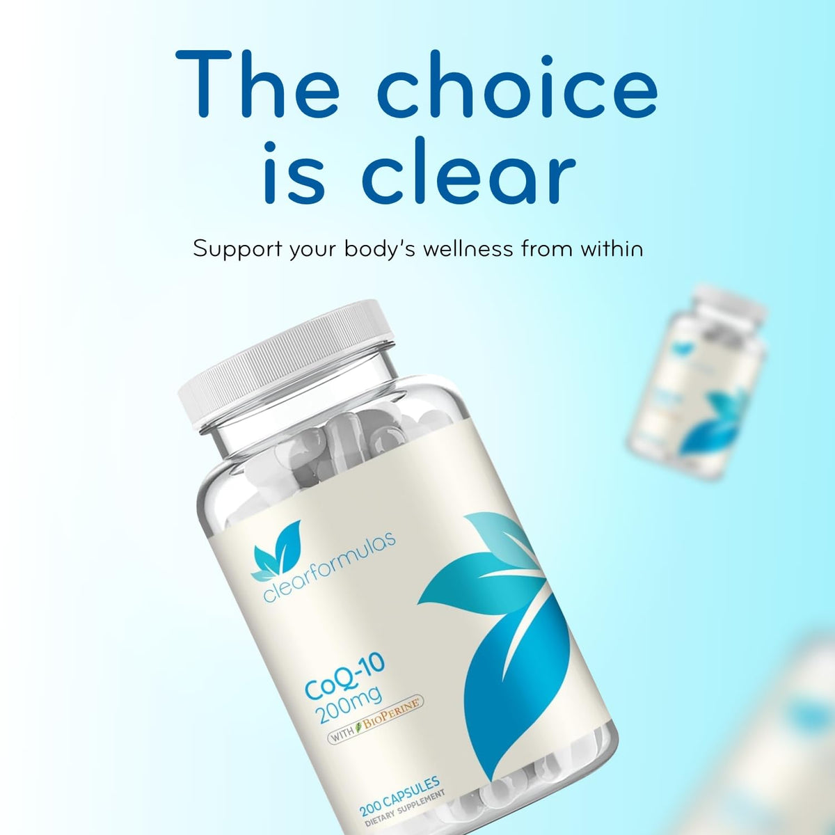 Clear Formulas CoQ10 200mg - extrait de BioPerine