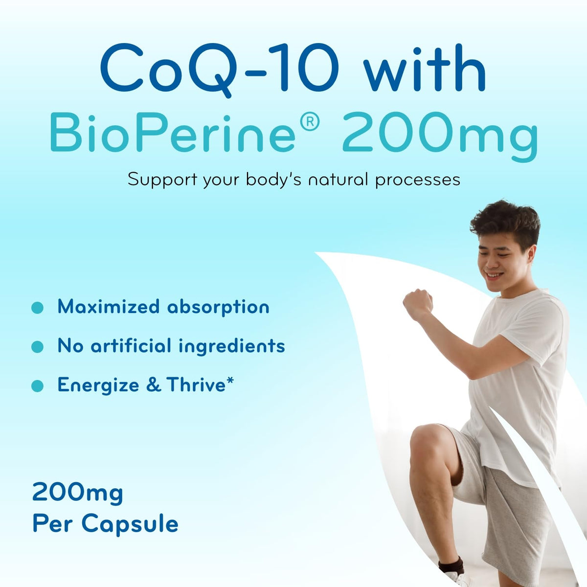 Clear Formulas CoQ10 200mg - vue arrière de l'emballage