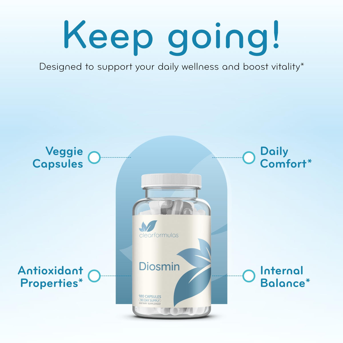 Clear Formulas Diosmin 1000mg complément circulation dosage