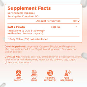 Clear Formulas SAM-e 400mg, présentation dans un cadre de vie saine
