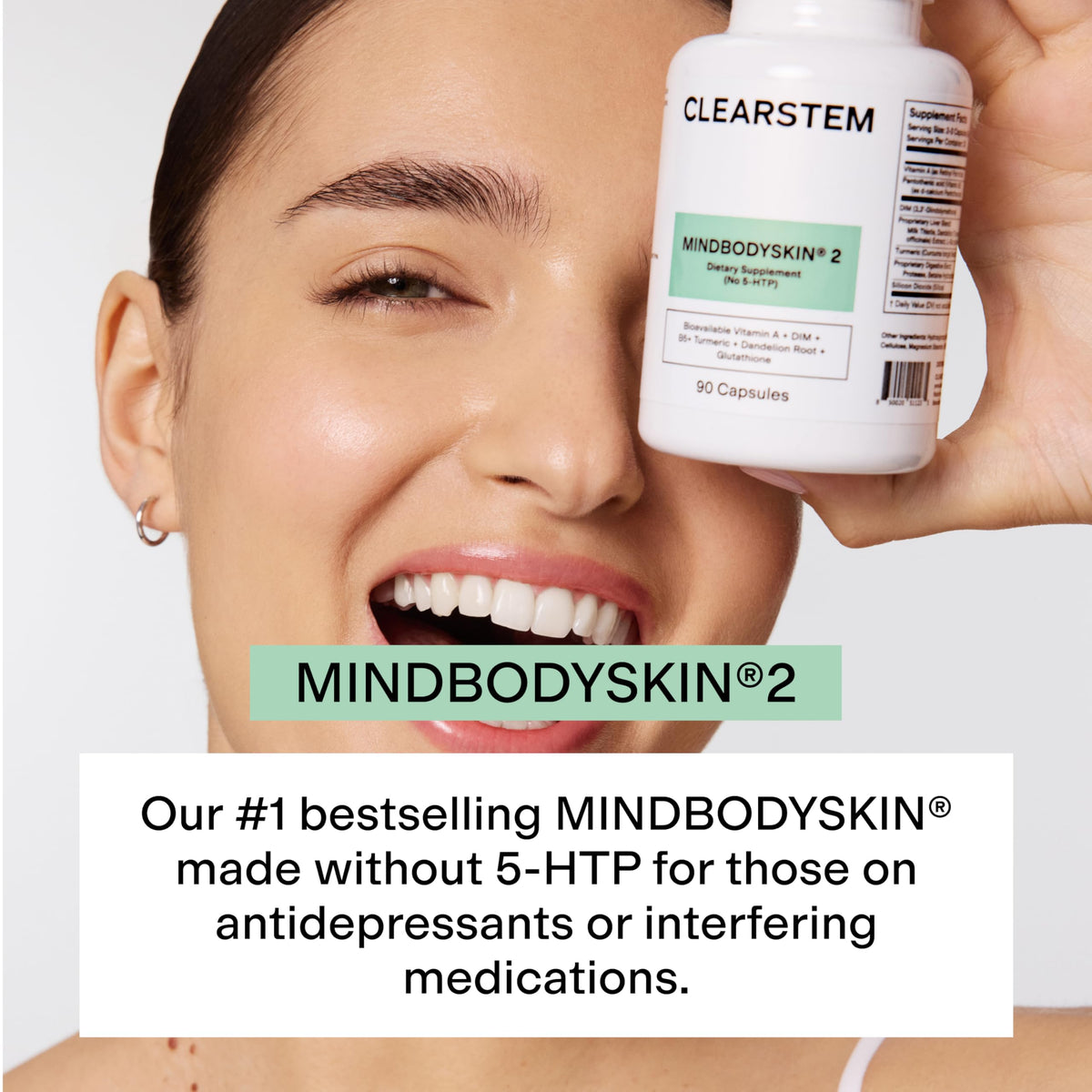 CLEARSTEM MINDBODYSKIN complément alimentaire 90 capsules vue arrière
