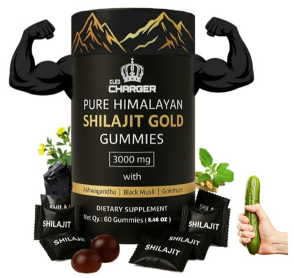 Cled Charger Gummies Shilajit 3000mg en pot de 60 gummies