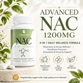 Clenoriko NAC 1200mg capsules avec étiquette visible