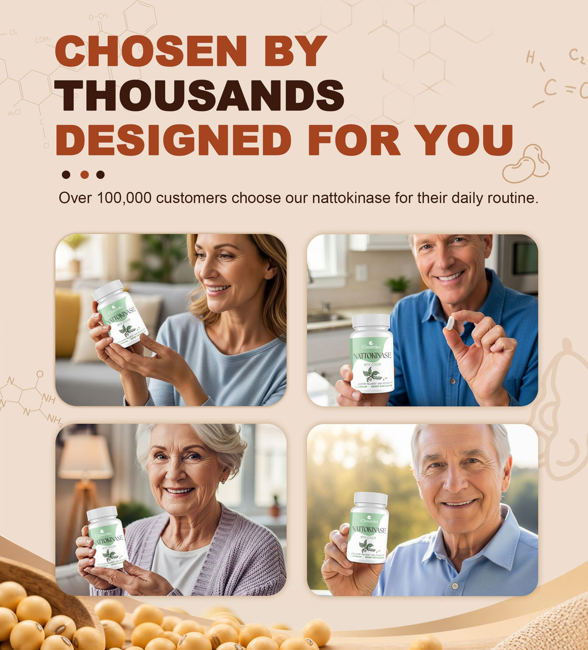 Clenoriko Nattokinase 8000 FU en milieu de vie active