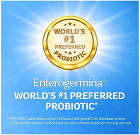 Close-up de l'ampoule EnterogerminaKids avec étiquette