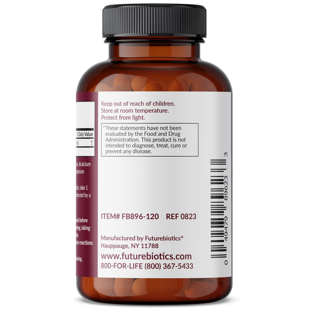 Close-up des capsules de CoQ10 Futurebiotics