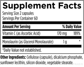 Close-up of Designs for Health Monolaurin-Avail capsules