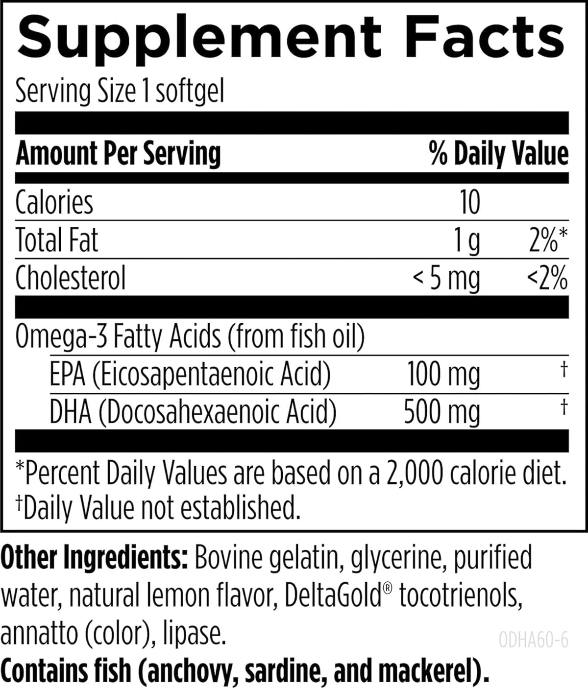 Close-up of Designs for Health OmegAvail Ultra DHA softgel