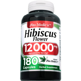 Close-up of FITO MEDIC'S Hibiscus capsule showing size