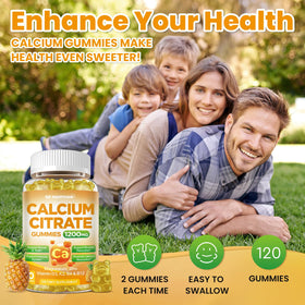 Close-up of GZ HAOYUAN Calcium Gummies with vitamins D3 and K2
