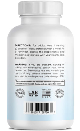 Close-up of Infusions International CoQ10 capsules showing size and detail