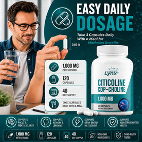 Close-up of Leaping Lynx Citicoline capsules