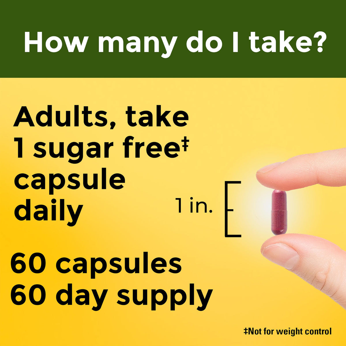 Close-up of Nature Made Cranberry 500mg capsule