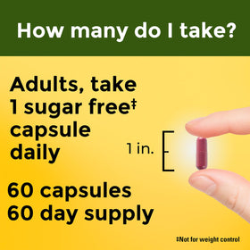 Close-up of Nature Made Cranberry 500mg capsule