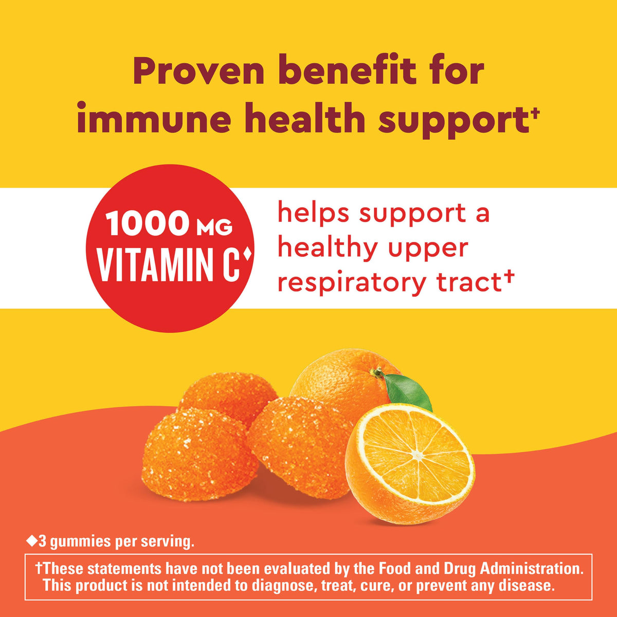 Close-up of Nature Made Wellblends daily wellness Gummies tangerine flavor