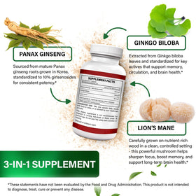 Close-up of NooHerbal Nature Ginseng Panax capsules