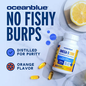 Close-up of Oceanblue Omega-3 Mini Softgels