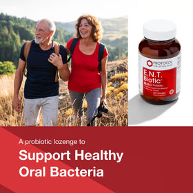 Close-up of PROTOCOL FOR LIFE BALANCE E.N.T. Biotic Probiotic lozenge