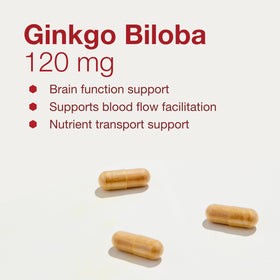 Close-up of PROTOCOL FOR LIFE BALANCE Ginkgo Biloba 120mg capsules