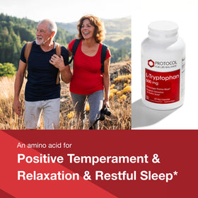 Close-up of PROTOCOL FOR LIFE BALANCE L-Tryptophan 500mg capsules