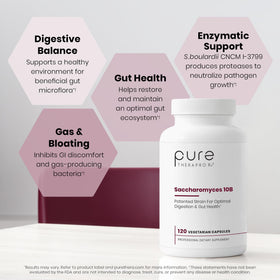 Close-up of Pure Therapro Rx Saccharomyces 10B Probiotic capsule