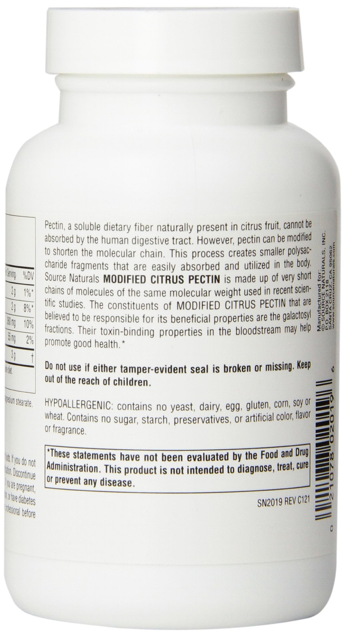 Close-up of Source Naturals PectImmune capsules