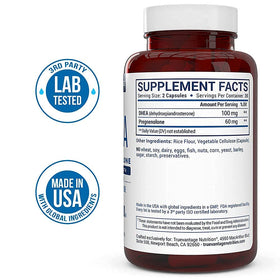 Close-up of Truevantage Nutrition DHEA capsules in hand