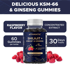 Close-up of Vitamatic gummies showing texture and color