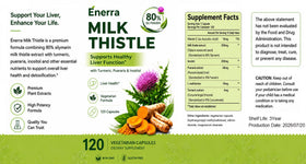 Clover Collagen Enerra Chardon-Marie bouteille à côté d'un verre d'eau