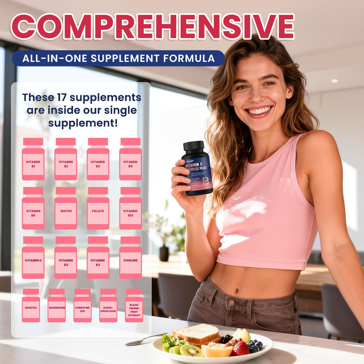 CNCHEF B-Complex 17-en-1 120 capsules packaging