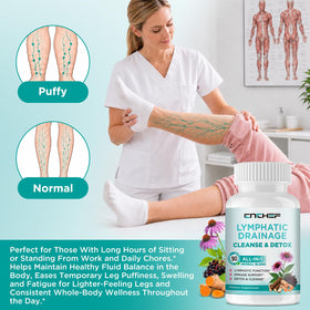 CNCHEF Complément Drainage Lymphatique 90 Capsules sur table
