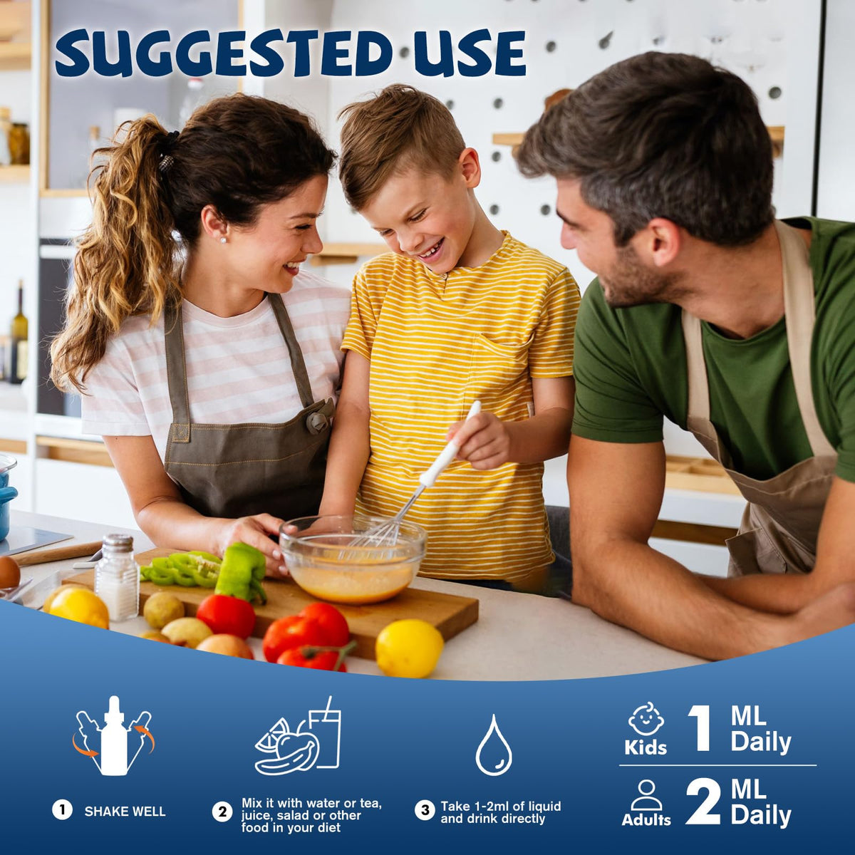 CNCHEF Gouttes de Vitamine D3 K2 avec option de dosage