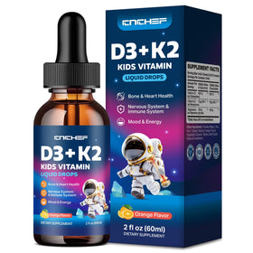 CNCHEF Gouttes de Vitamine D3 K2 pour Enfants 60 ml vue de face
