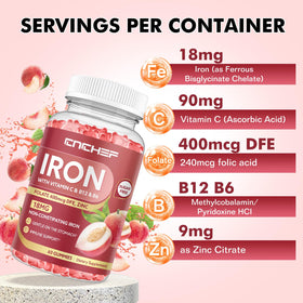 CNCHEF Gummies au Fer - Gummies en Forme d'Ours