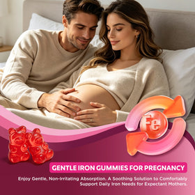 CNCHEF Gummies de Fer 65mg, vue de l'arrière du flacon