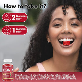 CNCHEF Gummies Fer Cerise avec étiquette nutritionnelle