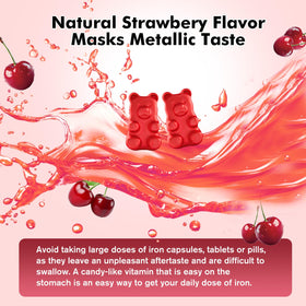 CNCHEF Gummies Fer Cerise sur fond coloré