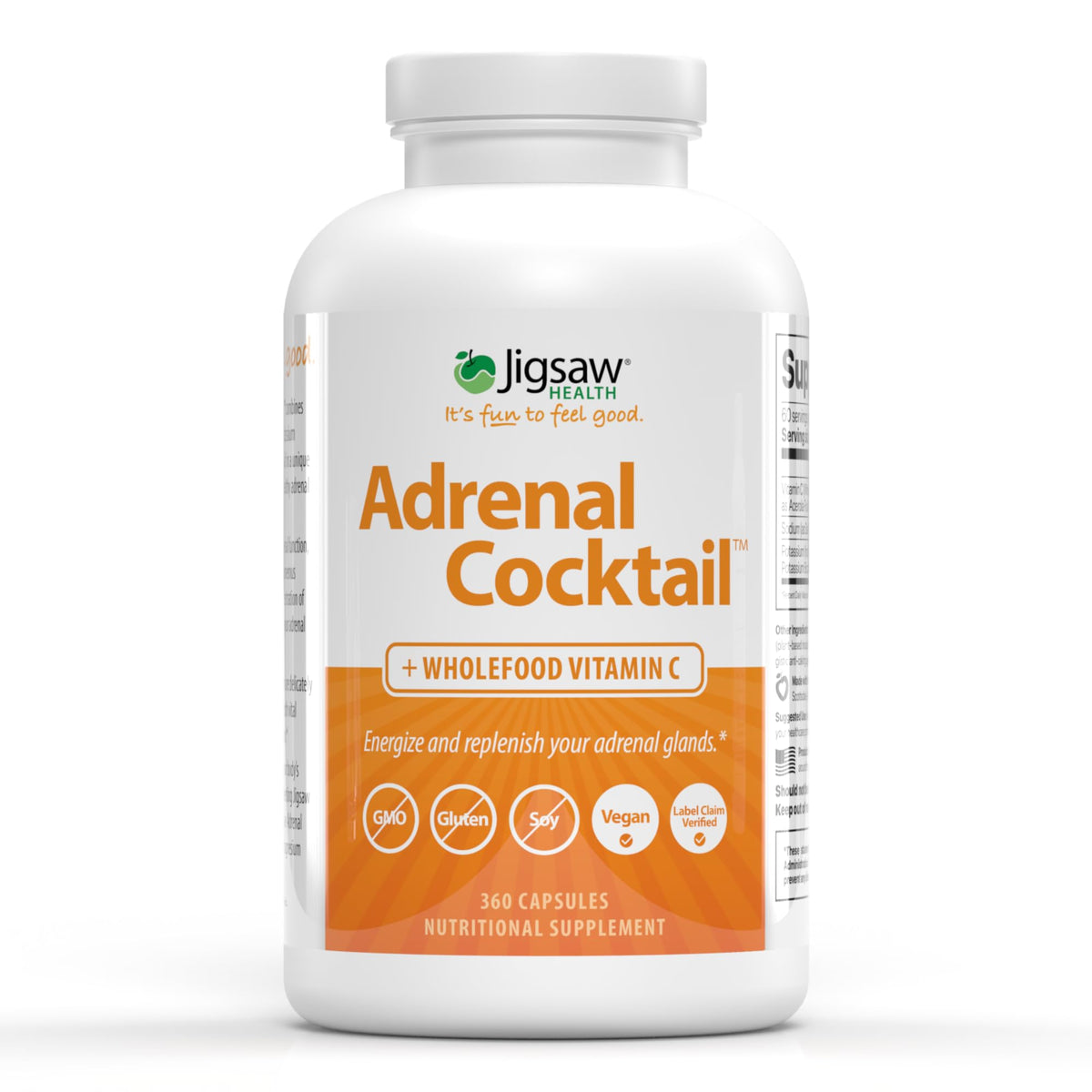 Cocktail Surrénal Jigsaw Health 360 capsules vue avant