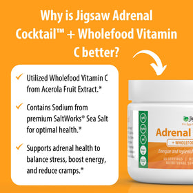 Cocktail Surrénal Jigsaw Health avec des fruits frais