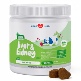 Coco and Luna Chardon-Marie pour Chiens 90 Chews, emballage avant