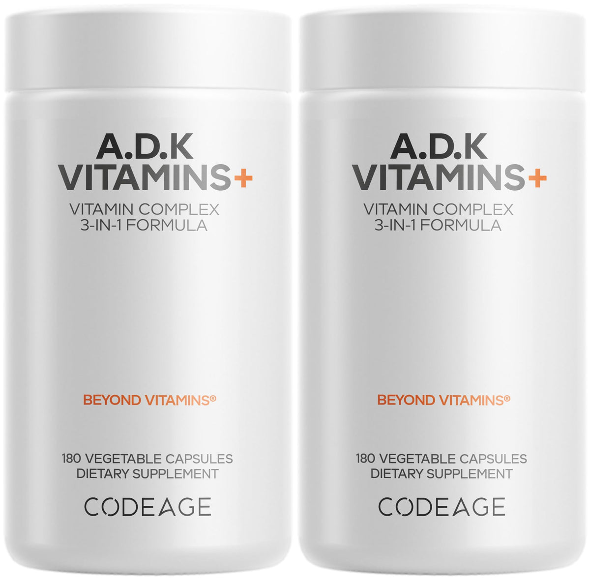 Codeage ADK Vitamines A, D3, K1 et K2 - Flacon avant