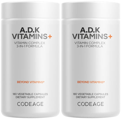 Codeage ADK Vitamines A, D3, K1 et K2 - Flacon avant