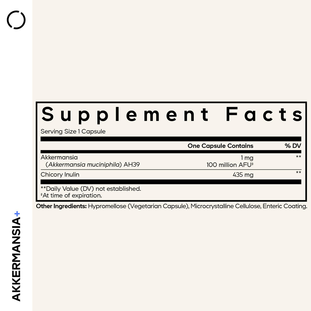Codeage Akkermansia Muciniphila 90 capsules vue arrière