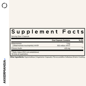Codeage Akkermansia Muciniphila 90 capsules vue arrière