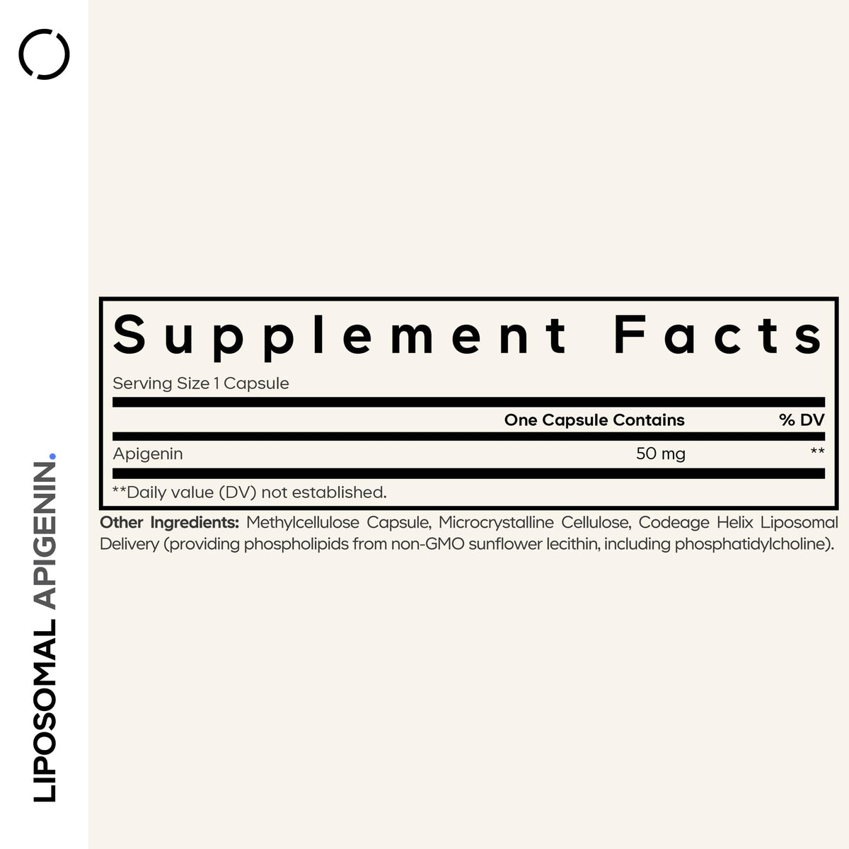 Codeage Apigénine 50 mg flacon avec capsules