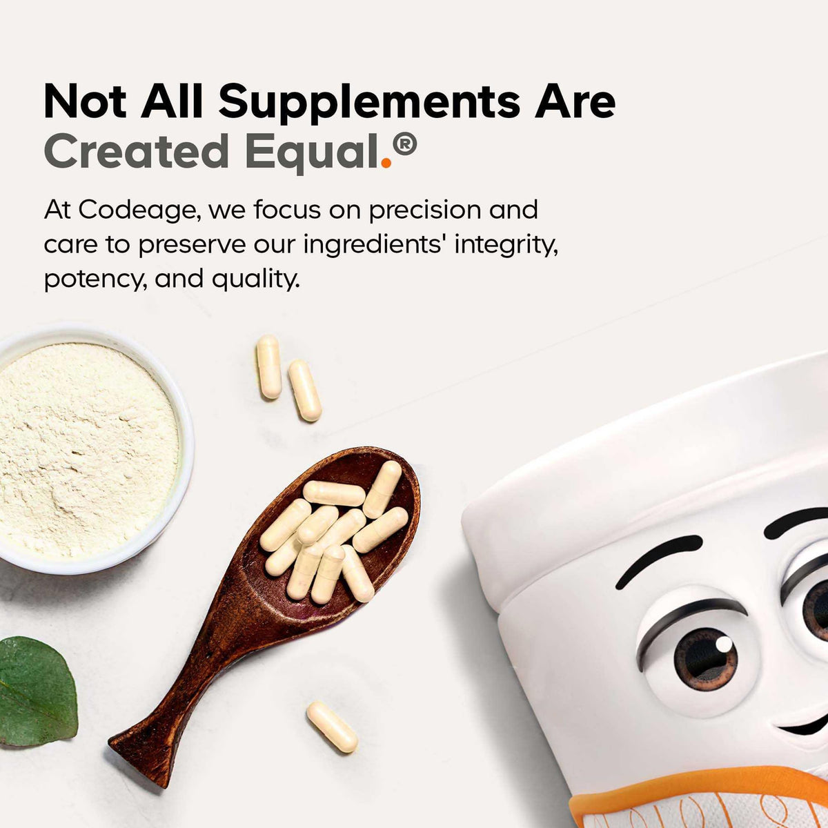 Codeage Calcium Pro+ 250mg capsules dans une main