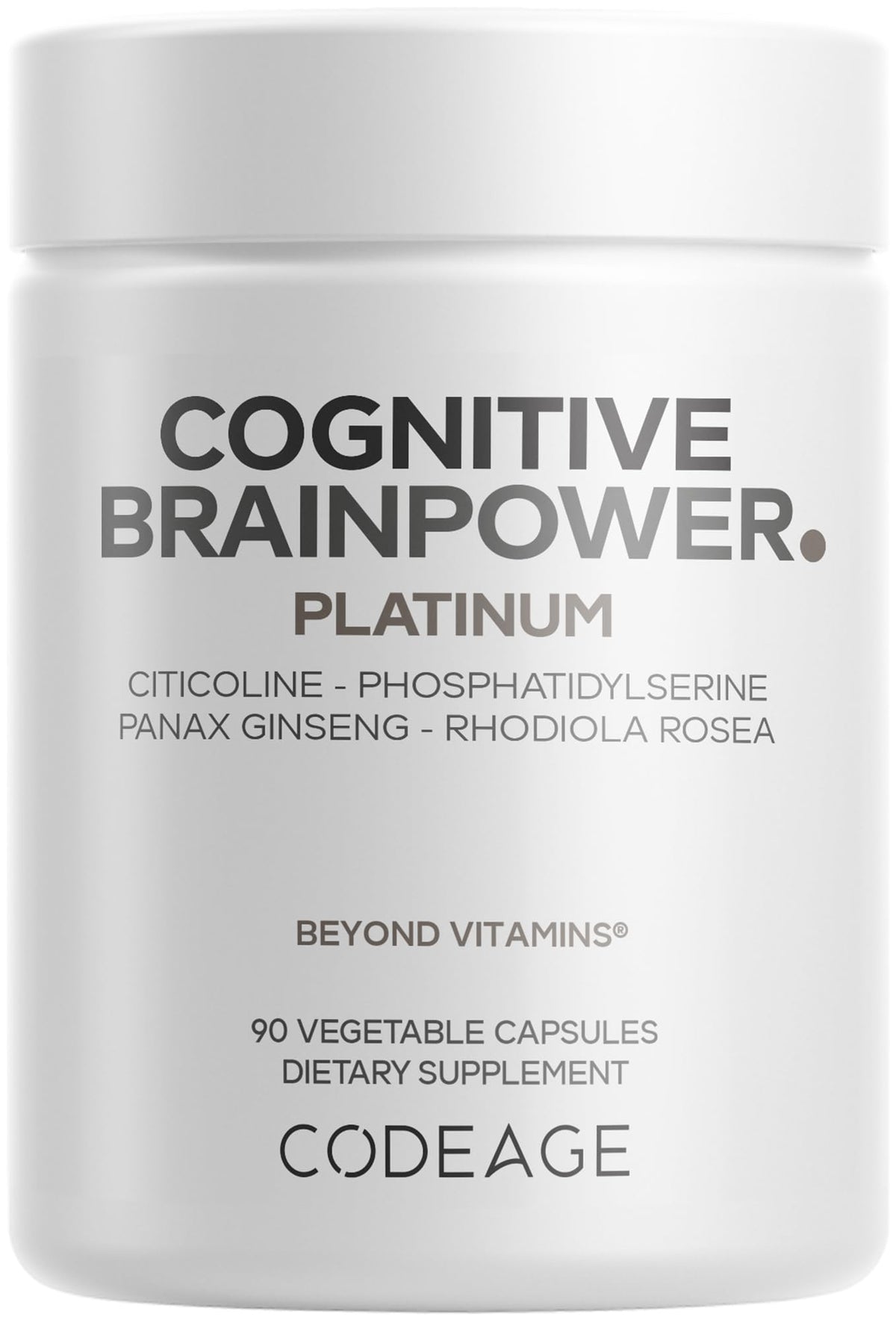 Codeage Cognitive Brainpower 90 capsules vue avant du flacon